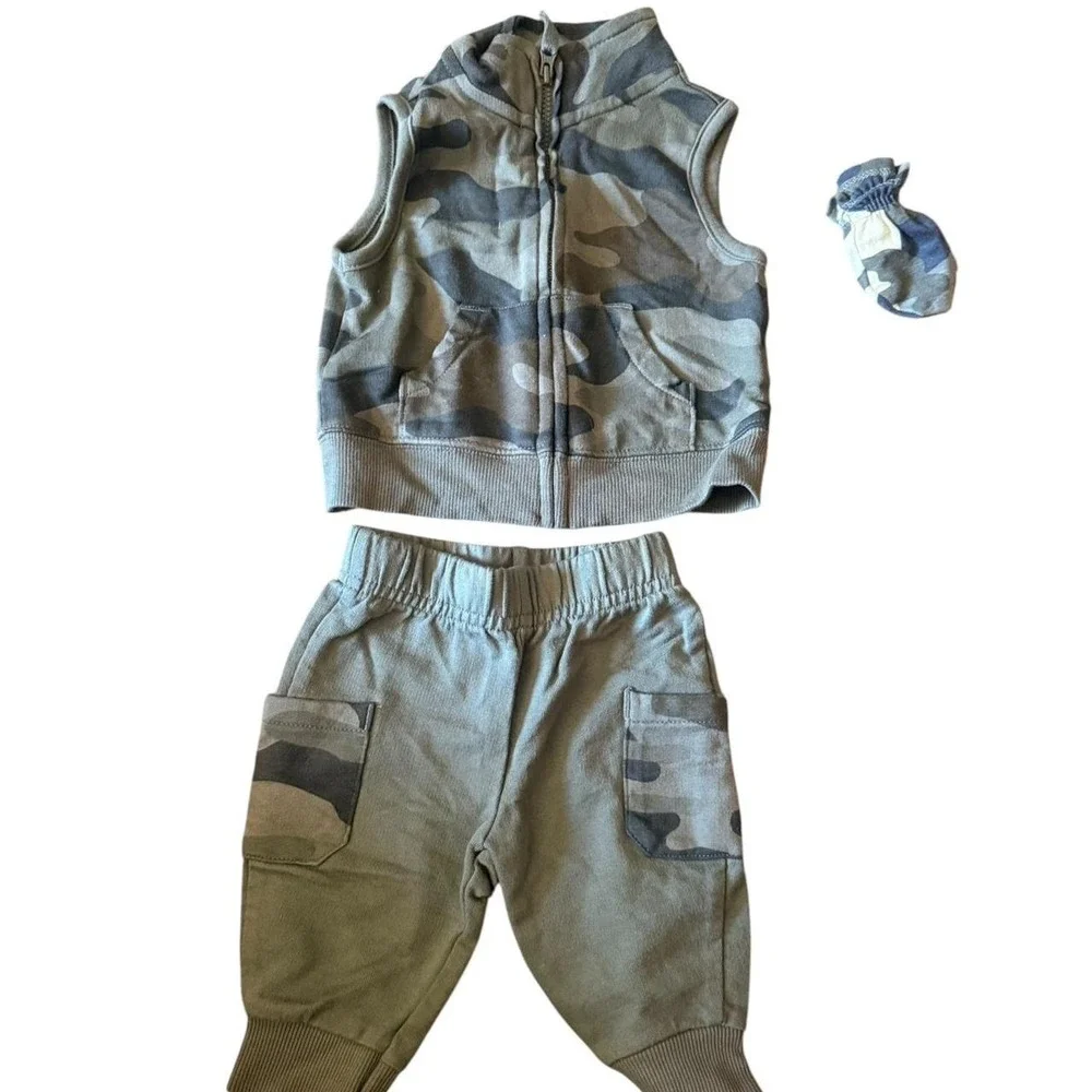 Camo Set 0-3 Months EUC